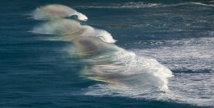 wave photos with short exposure, rainbow waves